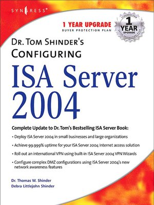 cover image of Dr. Tom Shinder's Configuring ISA Server 2004